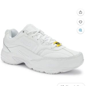 FILA Men’s 12 Memory White Workshift Non Skid Slip Resistant Work Shoes NWT